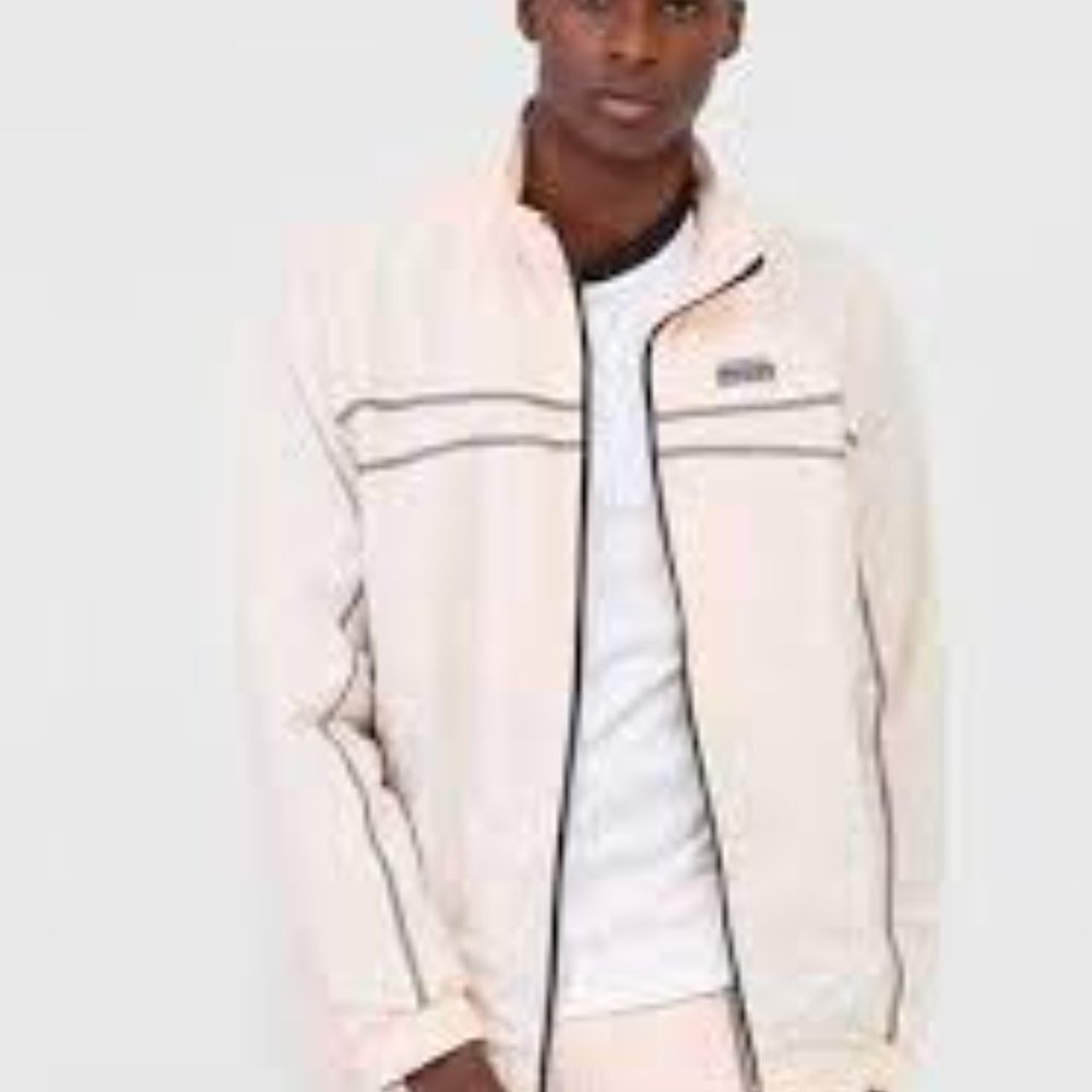 adidas Originals Nylon Full Zip Track Jacket Mens Small Pink Black GD9335